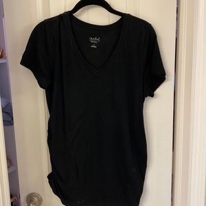 Black maternity vneck